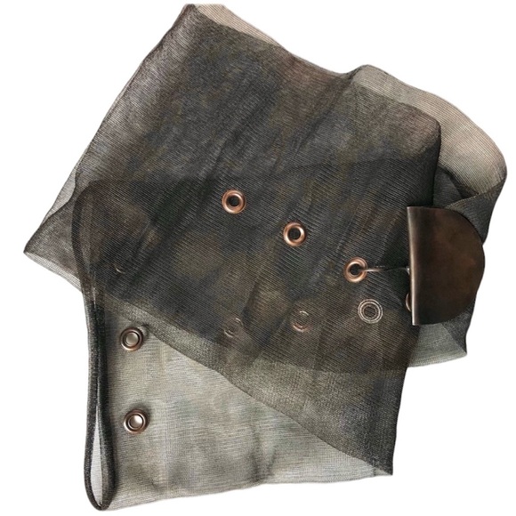 *SOLD* Rare Handcrafted Copper Sarah Cavender Metals Extra Wide Mesh Belt - Picture 7 of 7